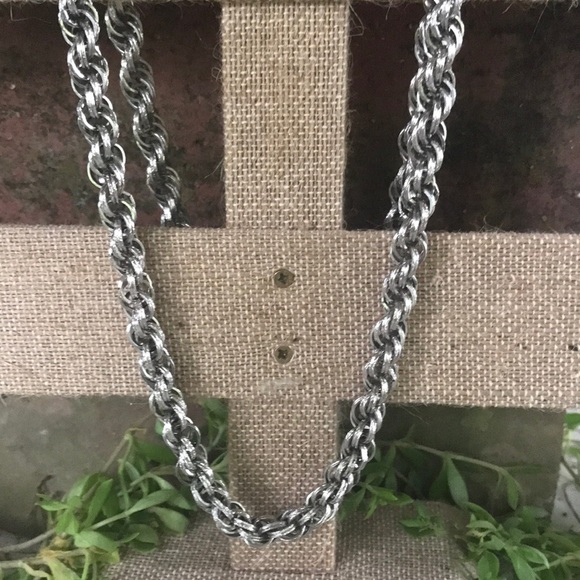 Vintage Jewelry - Vintage Monet Chain Thick Silvertone Vintage Jewelry - Vintage Monet Chain Thick Silvertone